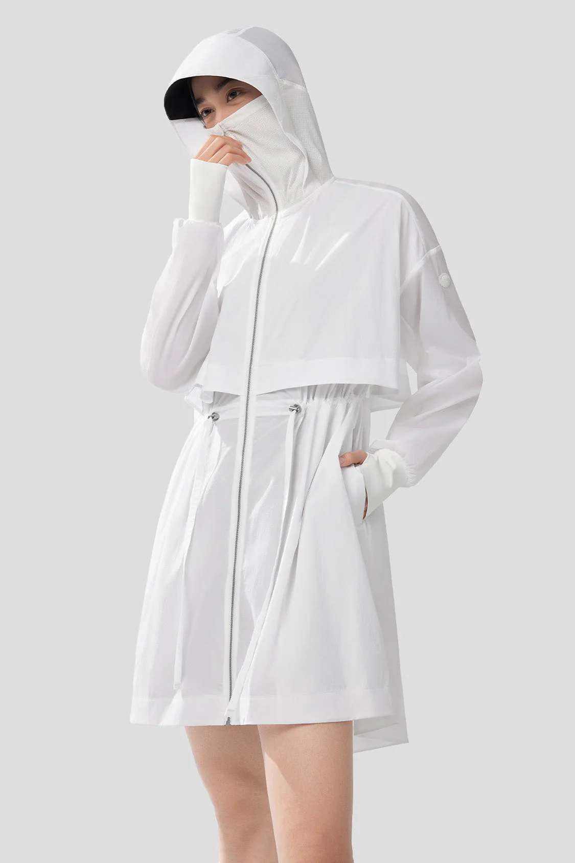 AiryArtsy - Women's Long Sun Protection Windbreaker Style UPF50+ - Image 7