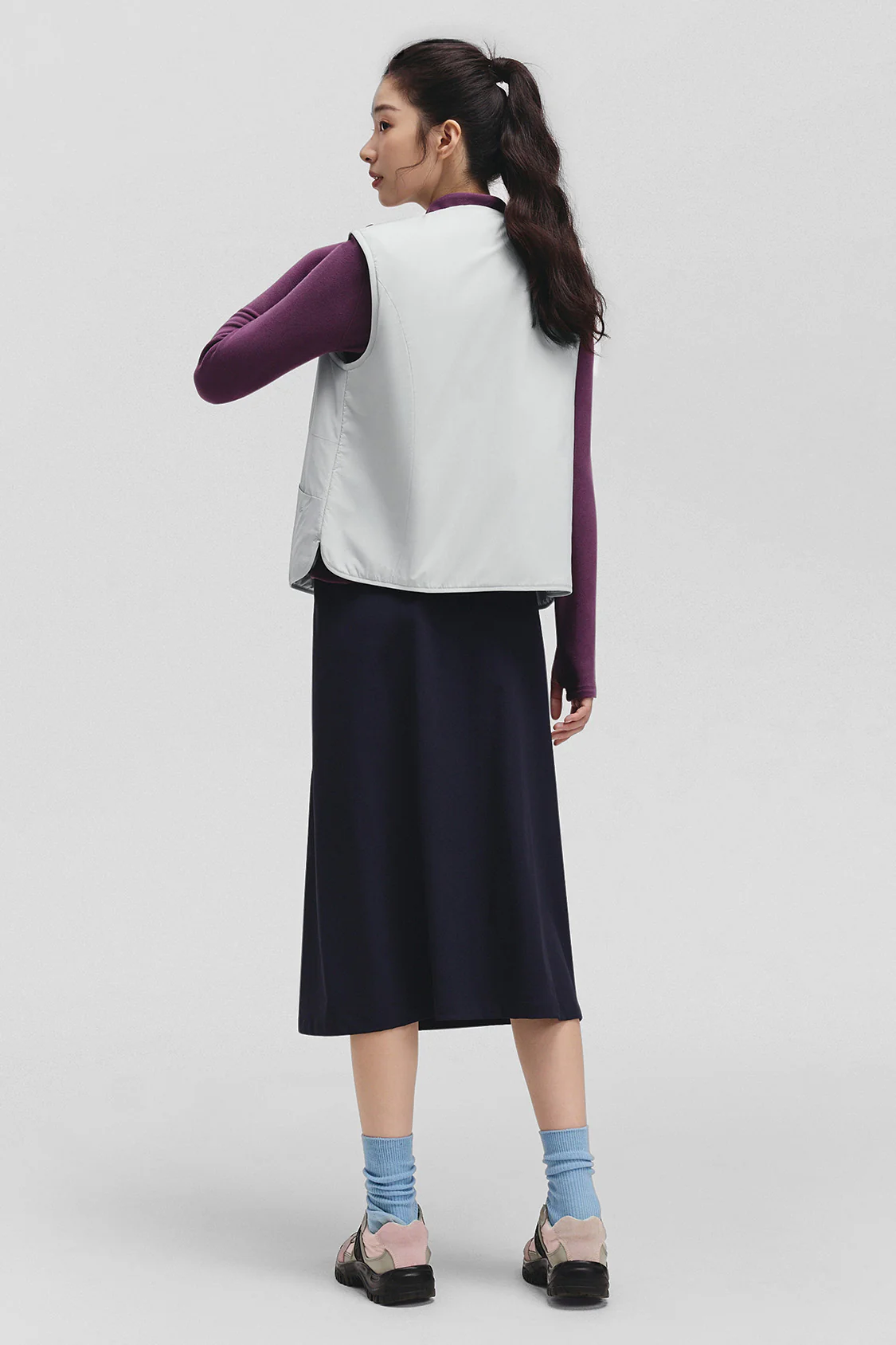 BreezeVest – Women’s Medium-Warmth Round-Neck Fleece Vest - Image 4