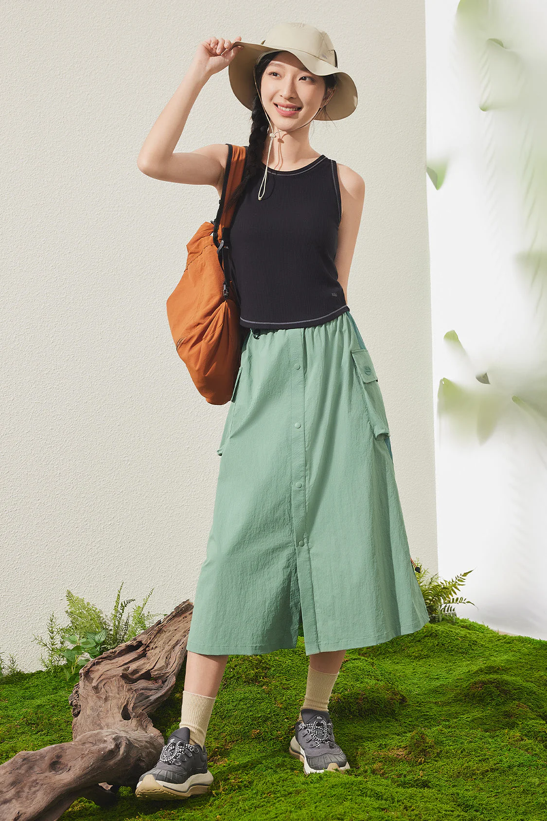 Chute - Women's Water-Repellent Utility Skirt with Parachute Design - Image 6