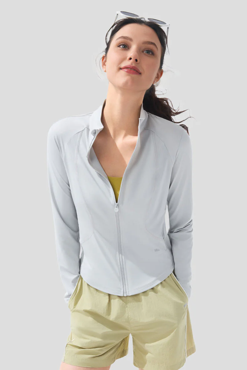 Women's Slim-Fit Sun Protection Jacket with Stand Collar UPF 100+ AL819 - Image 7