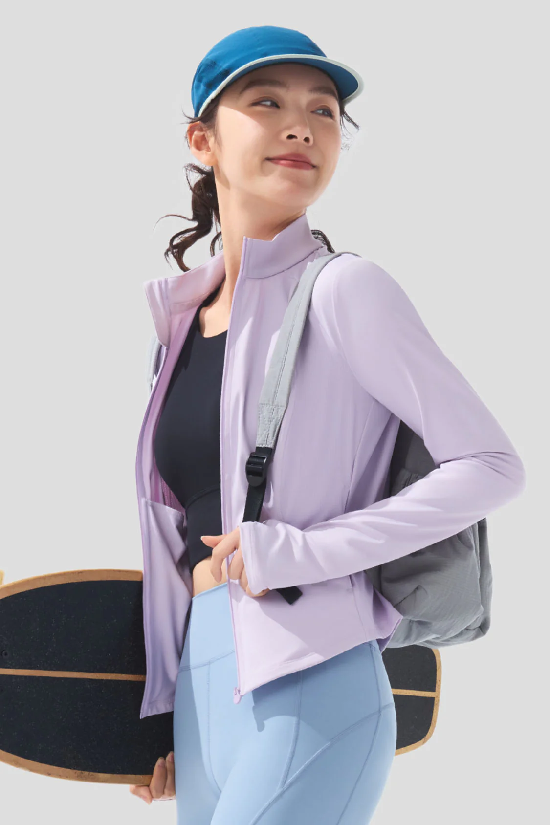 Women's Slim-Fit Sun Protection Jacket with Stand Collar UPF 100+ AL819 - Image 8