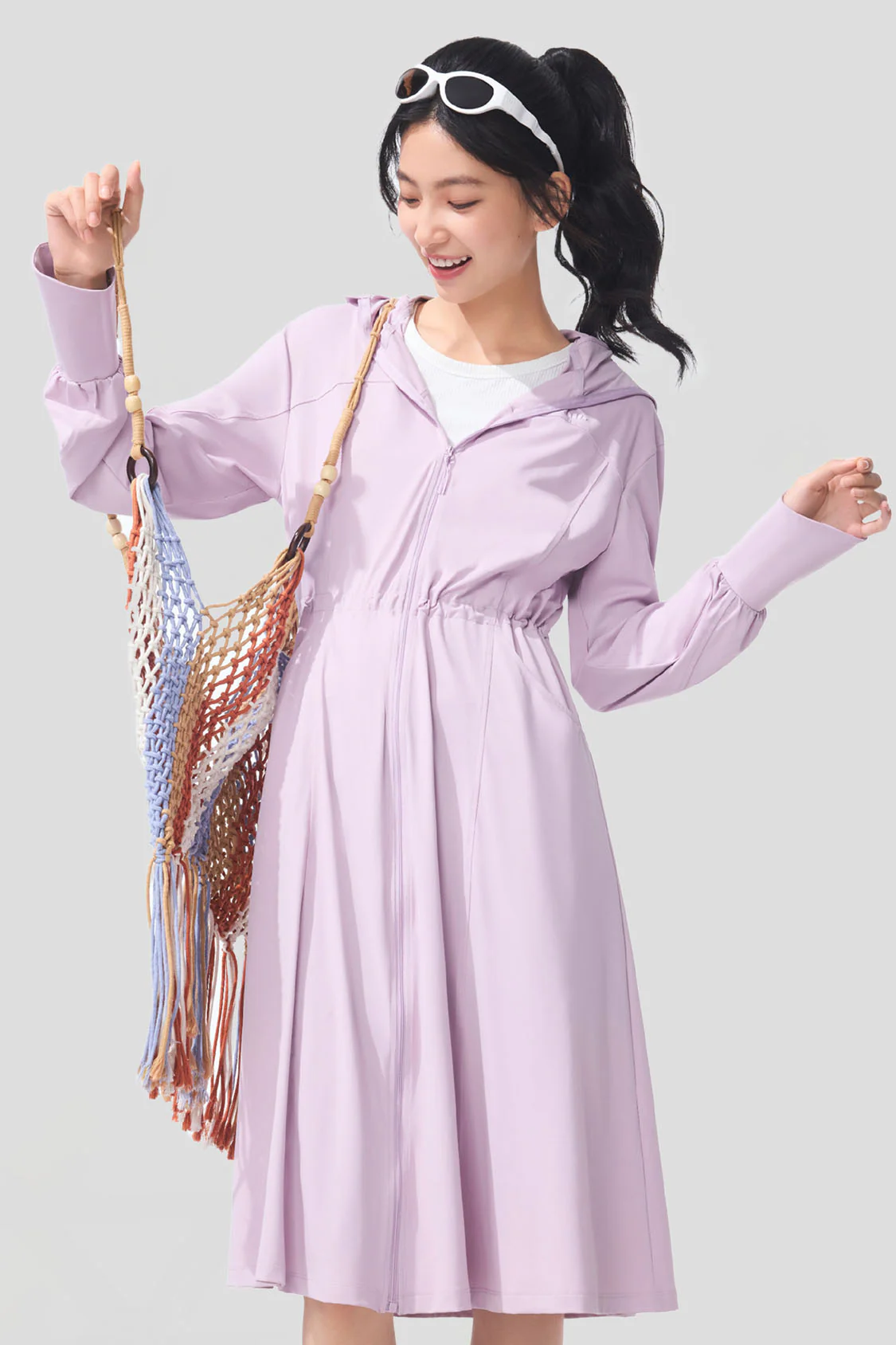 Ease - Women's Full Protection Loose Long Sun Jacket UPF2000+ AL824 - Image 15