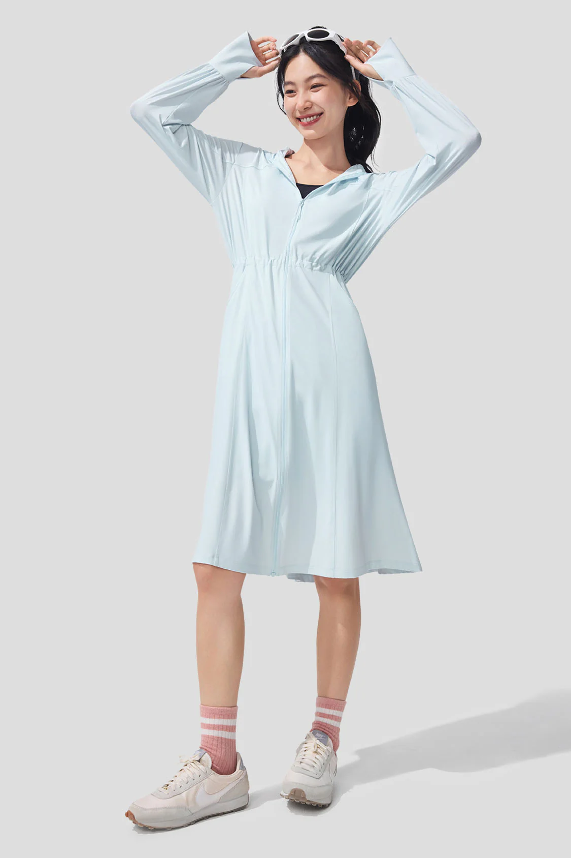 Ease - Women's Full Protection Loose Long Sun Jacket UPF2000+ AL824 - Image 9
