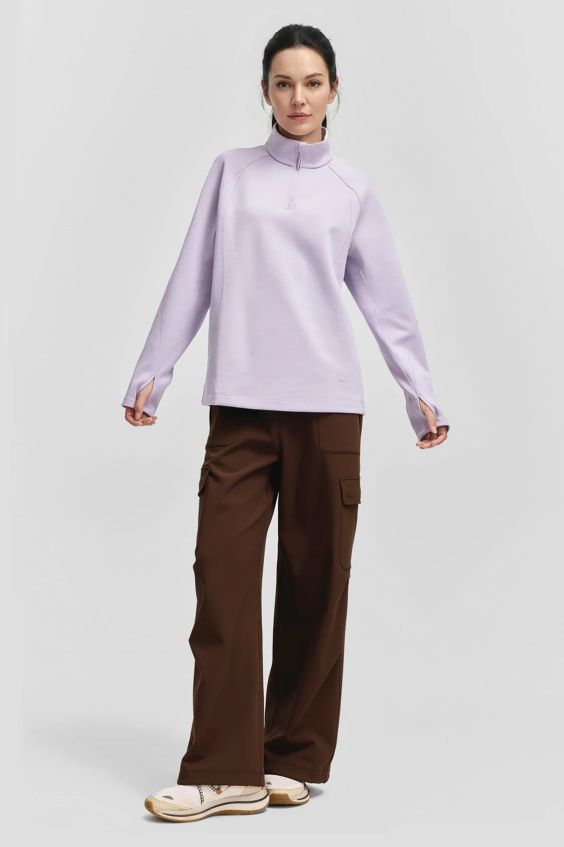 FlexWarm – Women’s High-Stretch Fleece-Feel Half-Zip Long Sleeve Top (Light Warmth) - Image 10