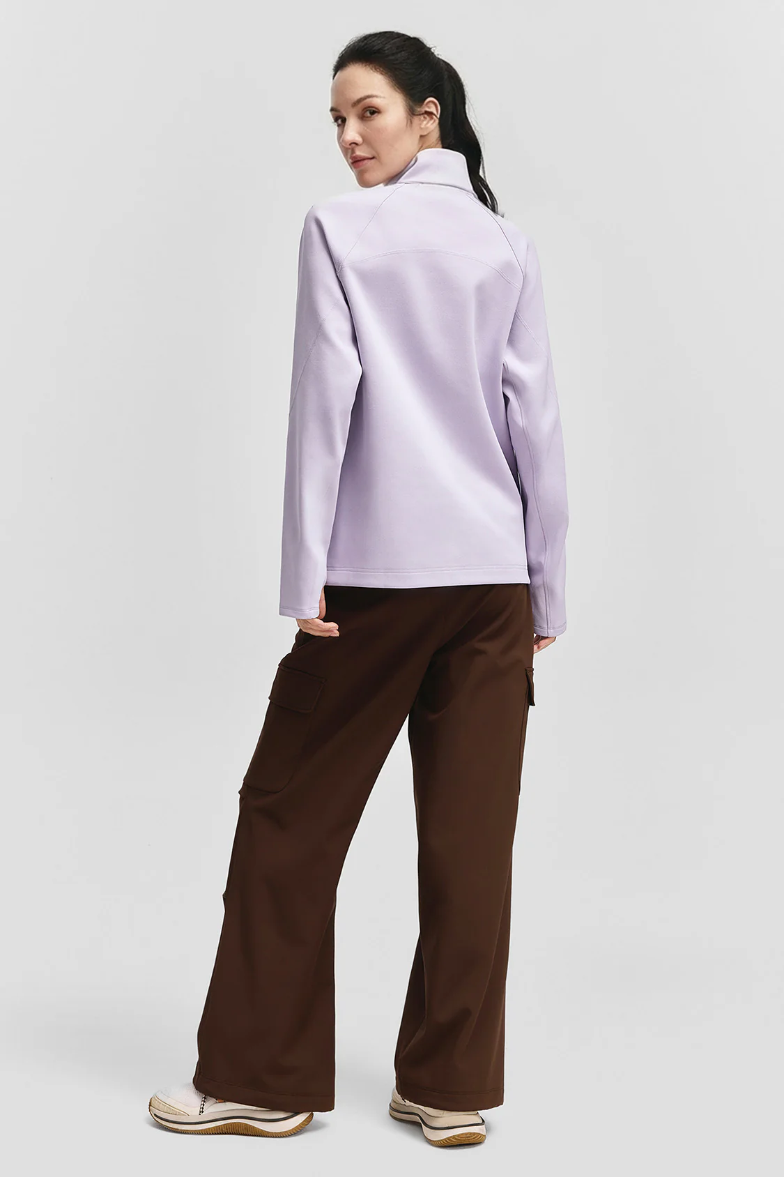 FlexWarm – Women’s High-Stretch Fleece-Feel Half-Zip Long Sleeve Top (Light Warmth) - Image 11