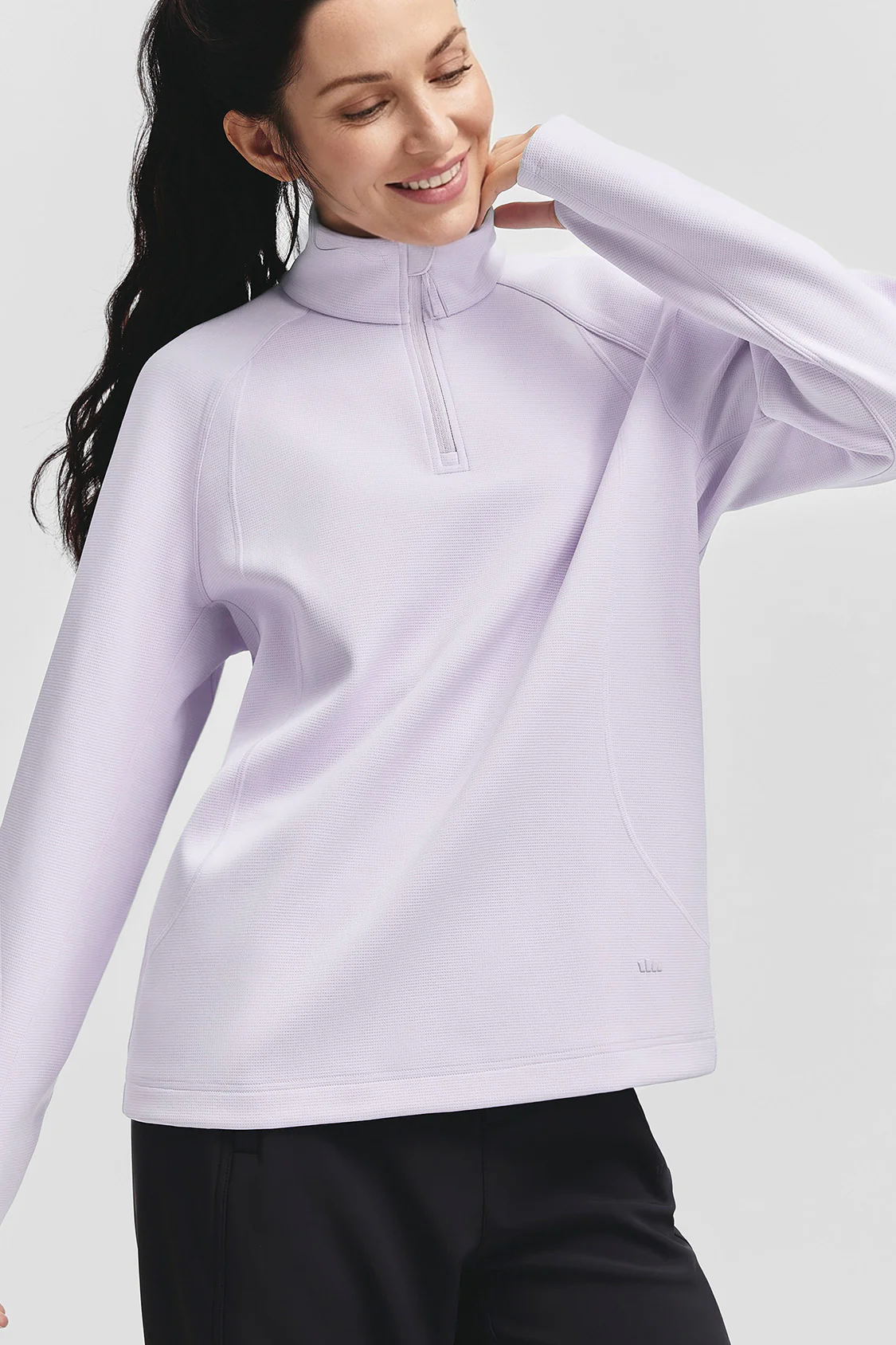 FlexWarm – Women’s High-Stretch Fleece-Feel Half-Zip Long Sleeve Top (Light Warmth) - Image 9