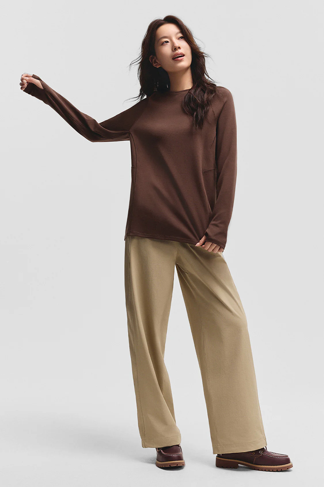 GoPod – Women’s Stretch Cotton Long-Sleeve T-Shirt - Image 12