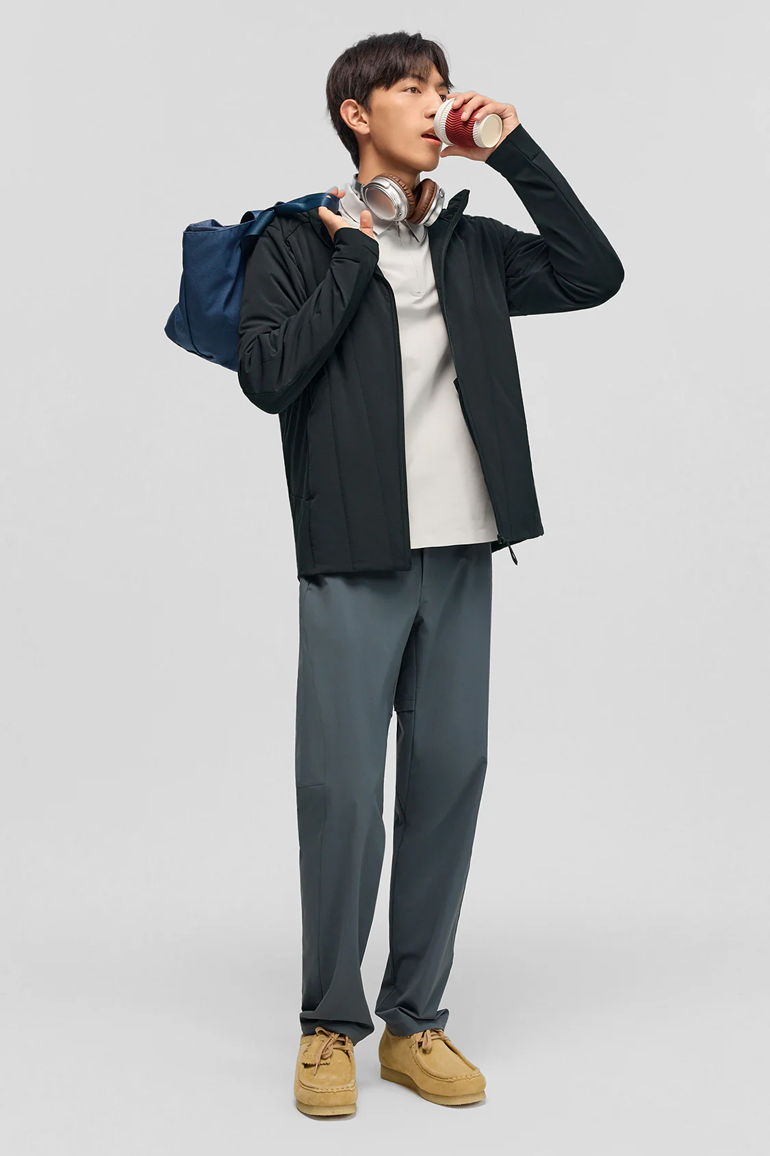 HoodFlex – Men’s Medium-Warmth Hooded Stretch Fleece Vest - Image 10