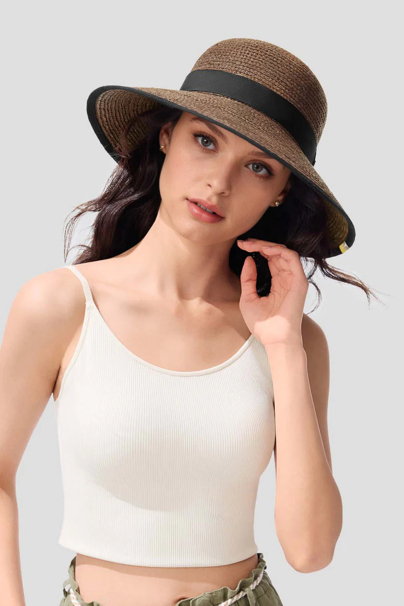 Horizon - Women's Wide Brim Sun Straw Hat UPF50+ AL717 - Image 12