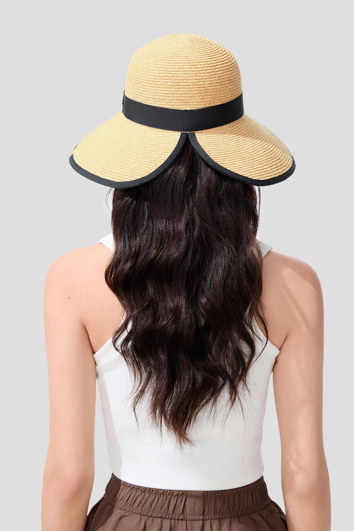 Horizon - Women's Wide Brim Sun Straw Hat UPF50+ AL717 - Image 3