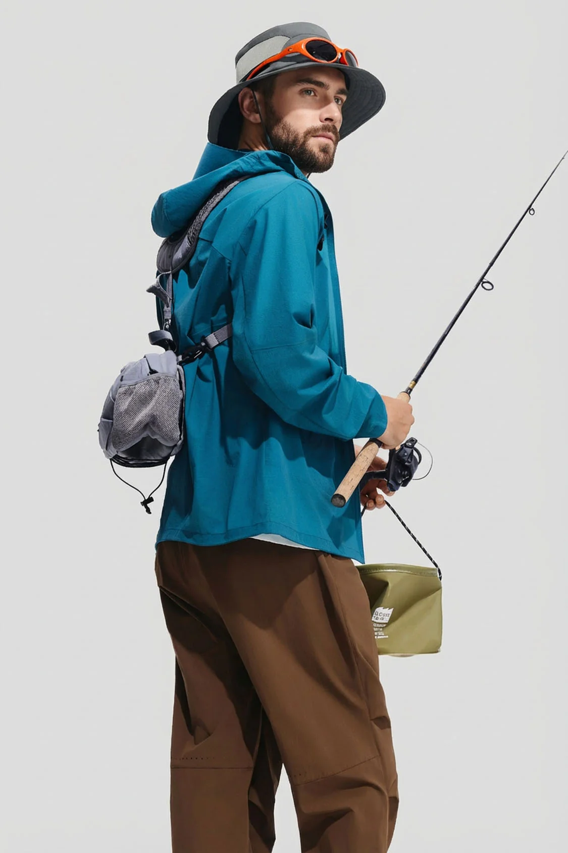 Men's Breathable Sun Protection Bucket Hat UPF 50+ TS730 - Image 9