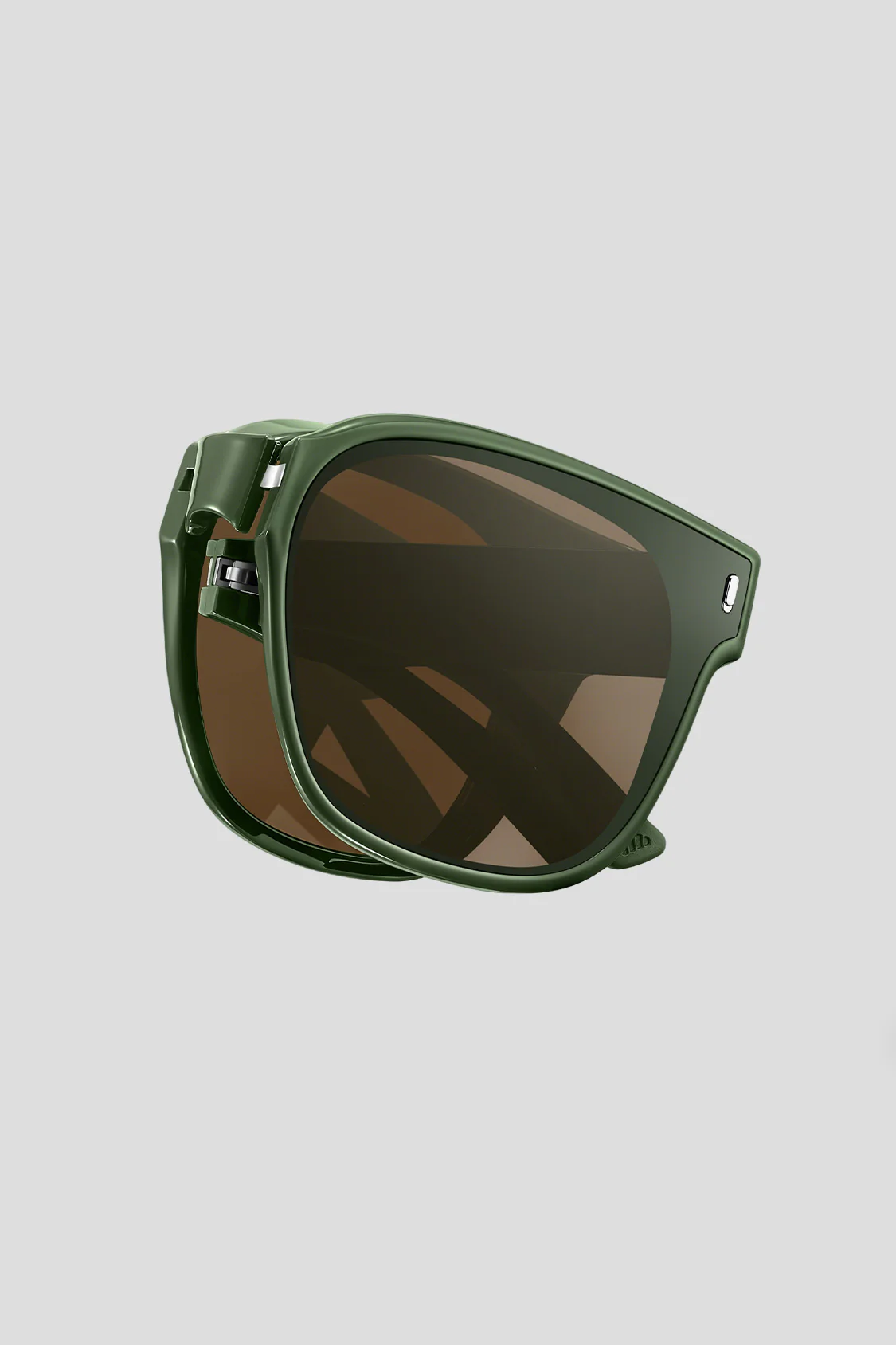 Square-Round Frame Prescription Fit-Over Sunglasses UV 400 FD013 - Image 10