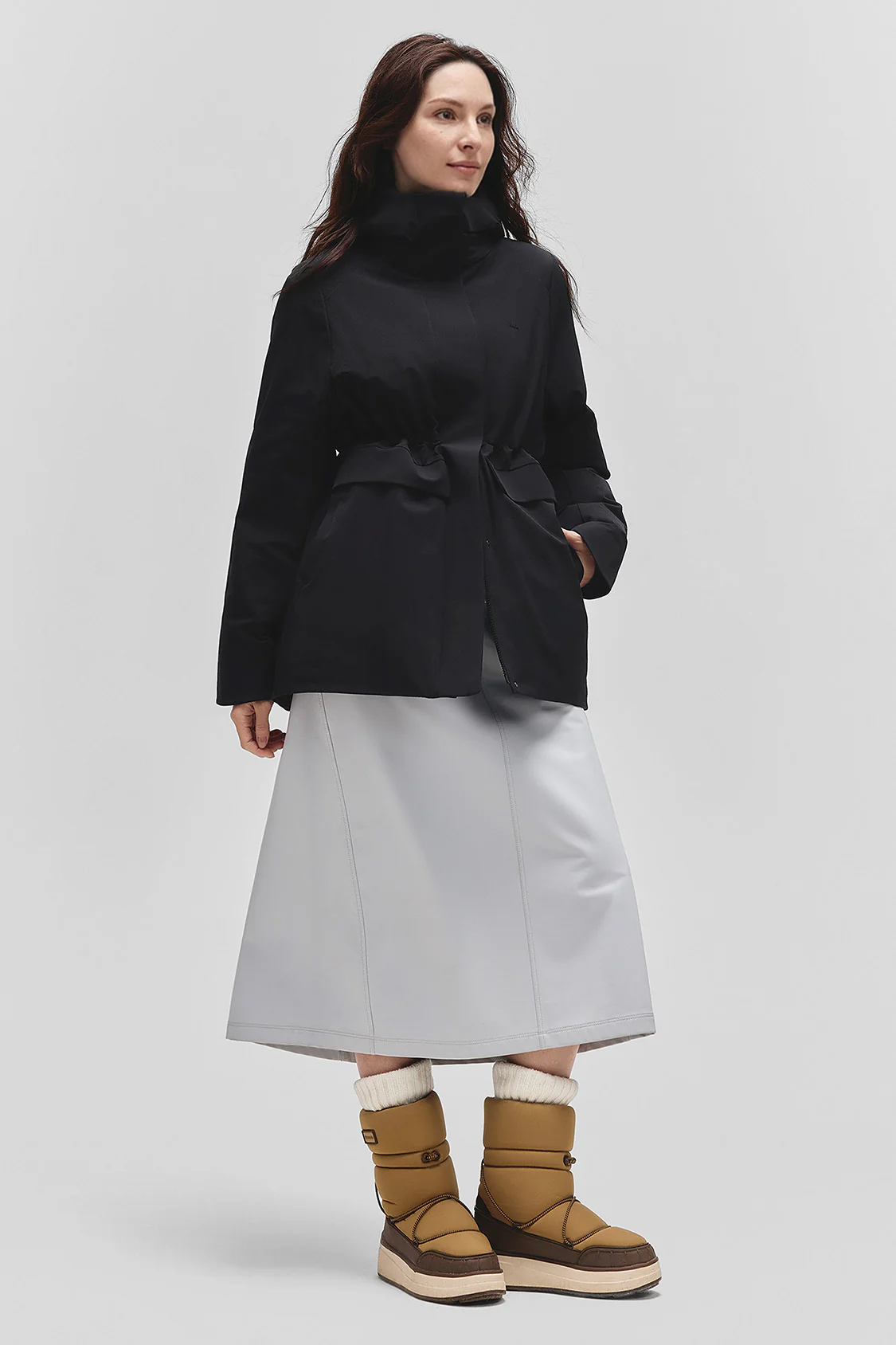 StormCurve – Women’s Windproof Waist-Cinched Down Coat (Mid-Length, Extreme Warmth) - Image 2