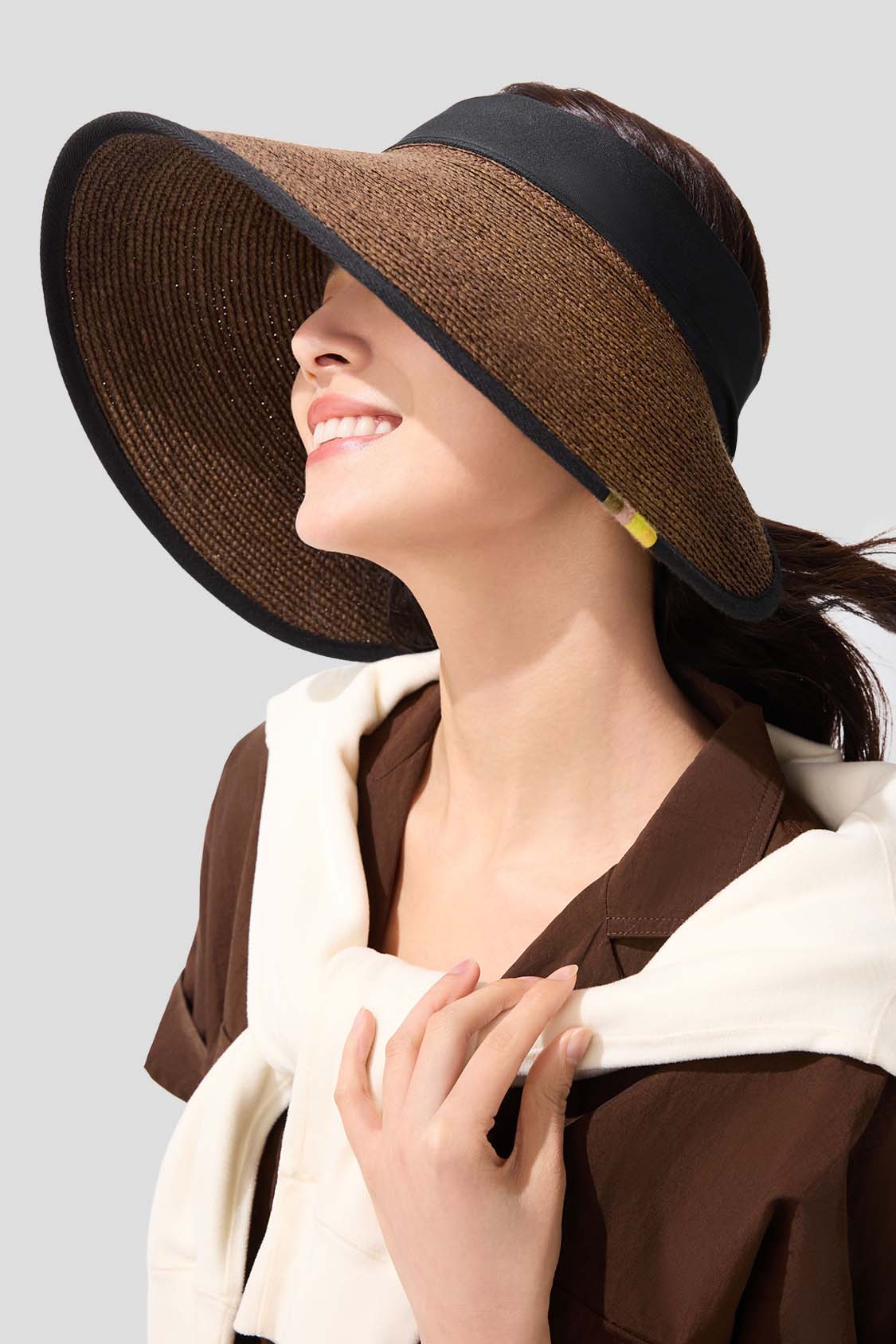 Women’s Wide Brim Sun Protection Straw Hat UPF 50+ UL558 - Image 8