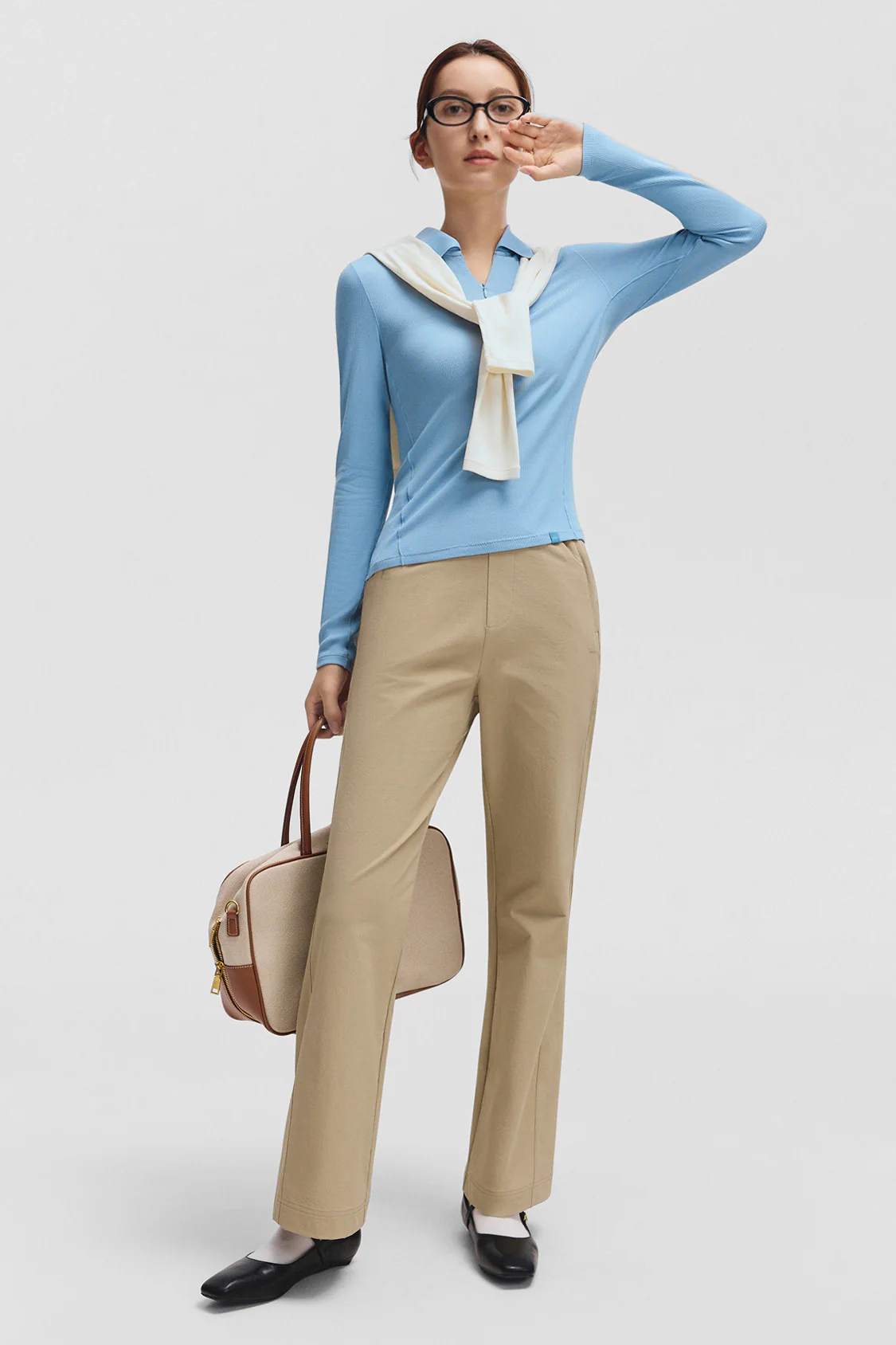 UrbanPolo – Women’s Zip Polo Long Sleeve Top - Image 11