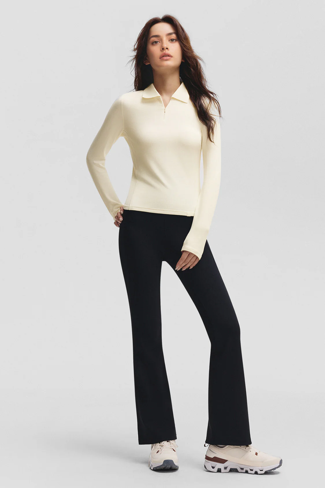 UrbanPolo – Women’s Zip Polo Long Sleeve Top - Image 15