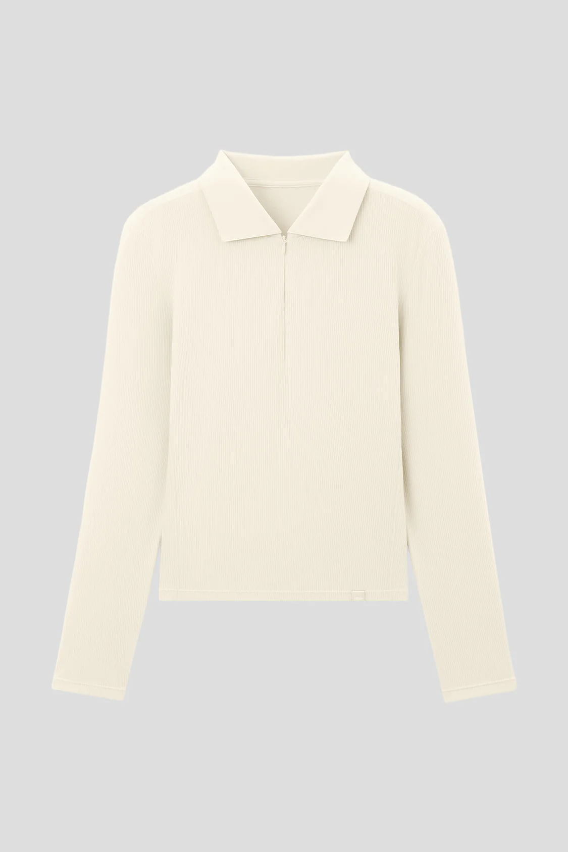 UrbanPolo – Women’s Zip Polo Long Sleeve Top - Image 2