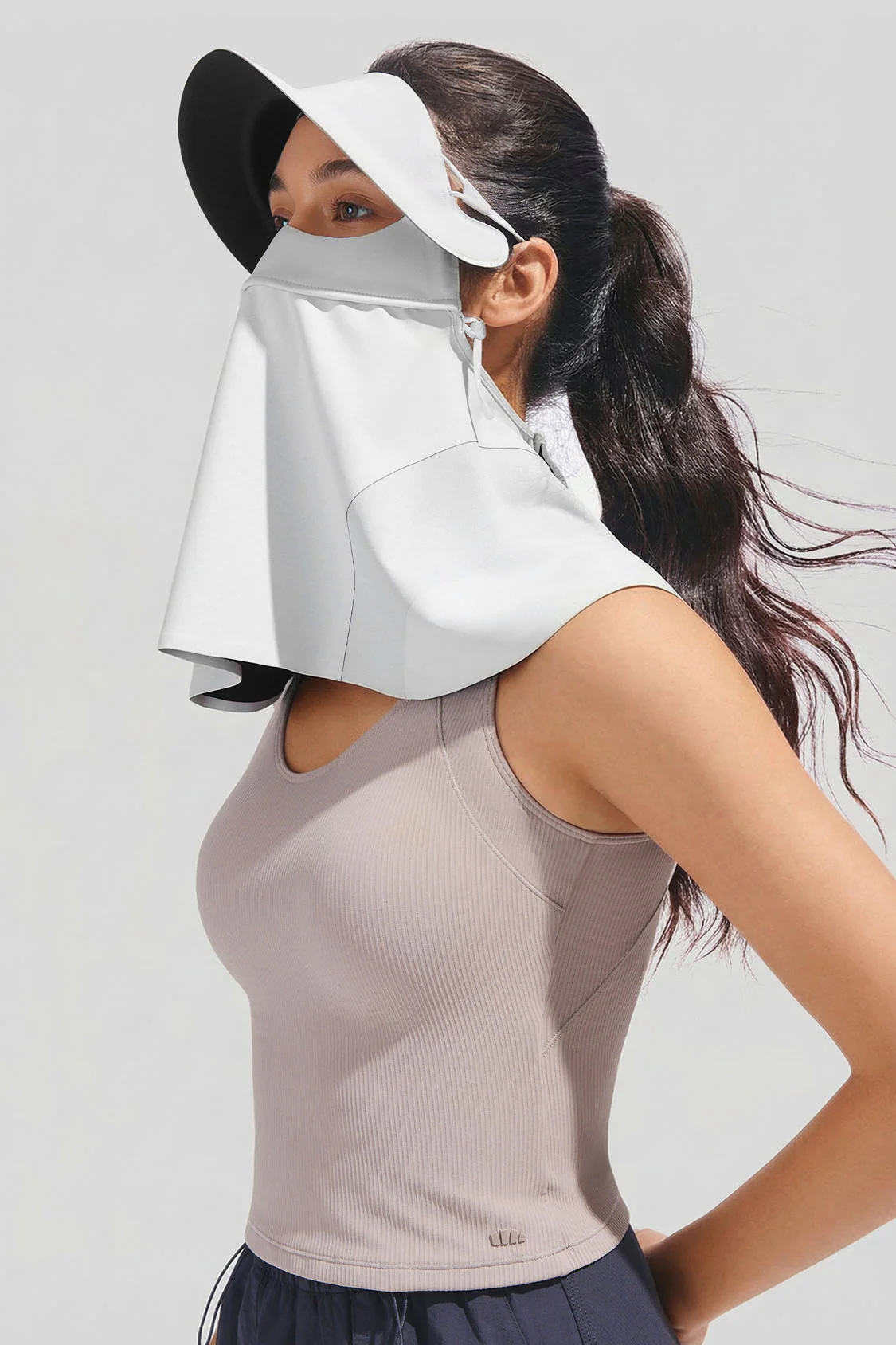 Women's Brimmed Neck Sun Protection Face Cover UPF 2000+ MP356 - Image 11
