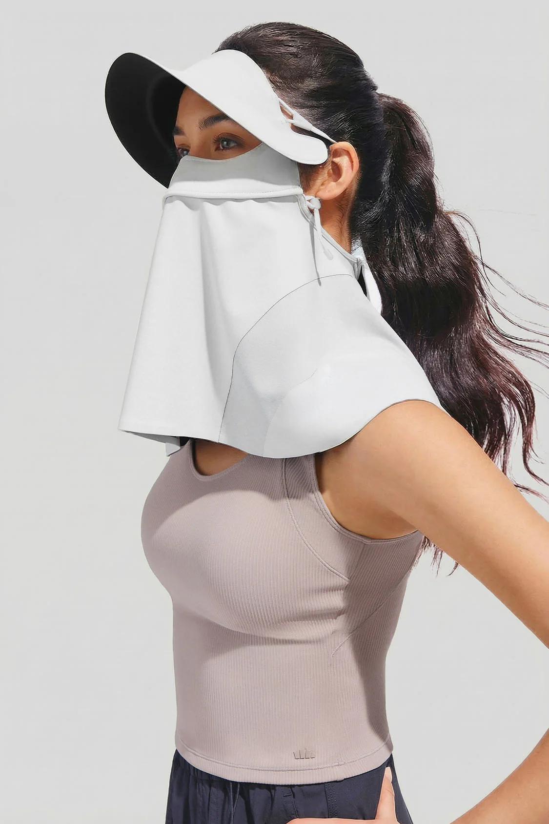 Women's Brimmed Neck Sun Protection Face Cover UPF 2000+ MP356 - Image 12