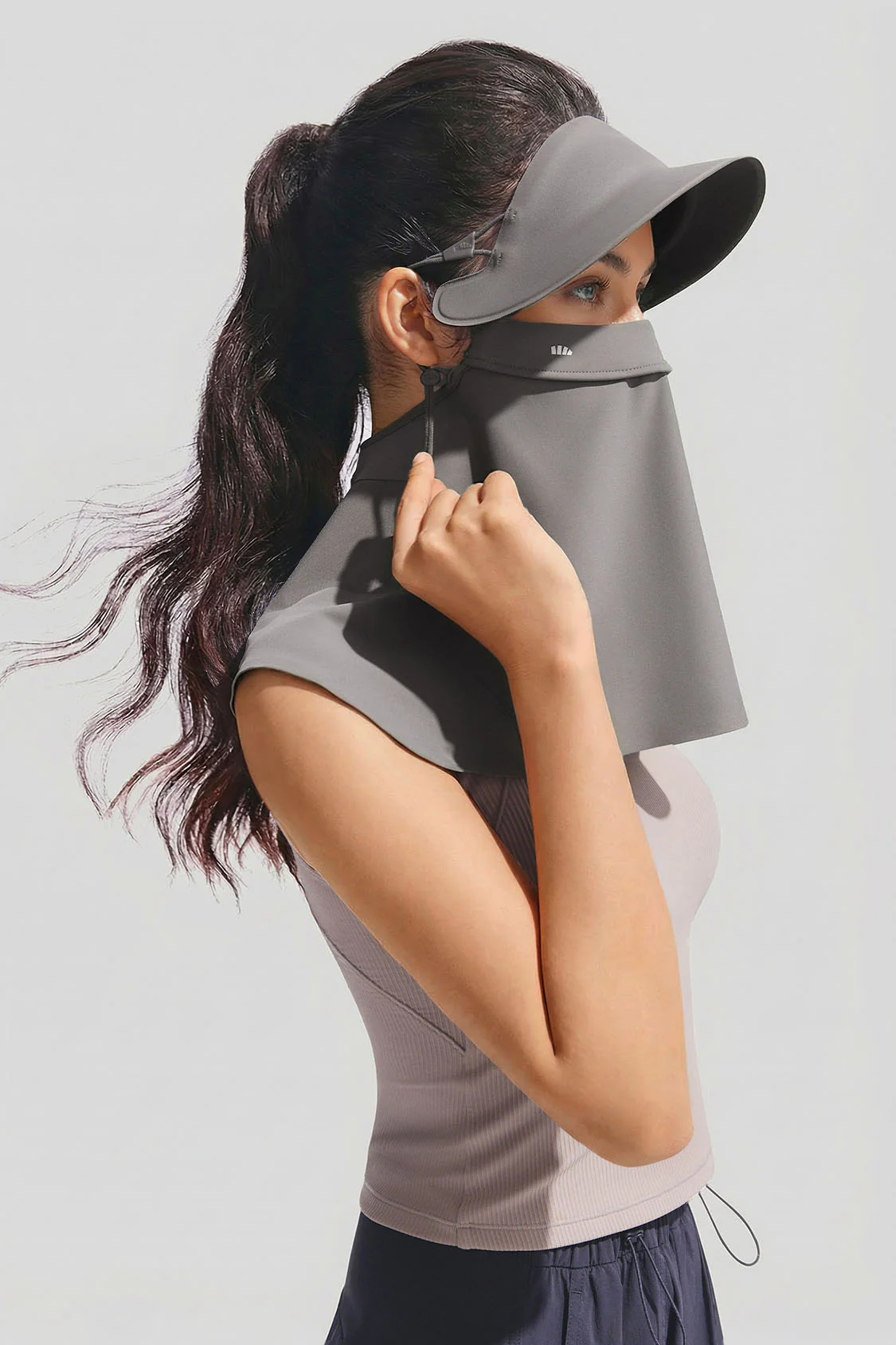 Women's Brimmed Neck Sun Protection Face Cover UPF 2000+ MP356 - Image 9
