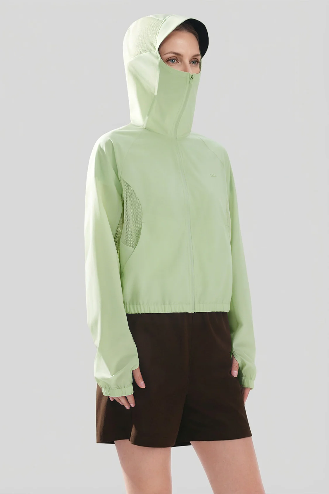 Women’s Cropped Lightweight Sun Protection Jacket UPF 50+ TS004