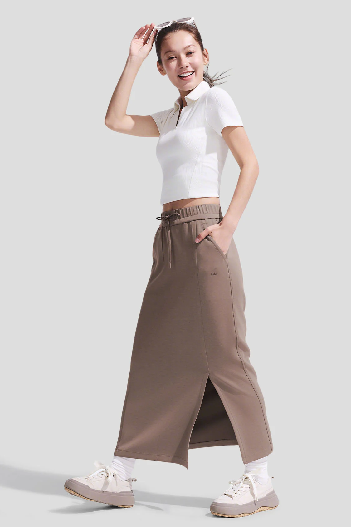 Women's Stretch Knit Straight Skirt EL004 - Image 2