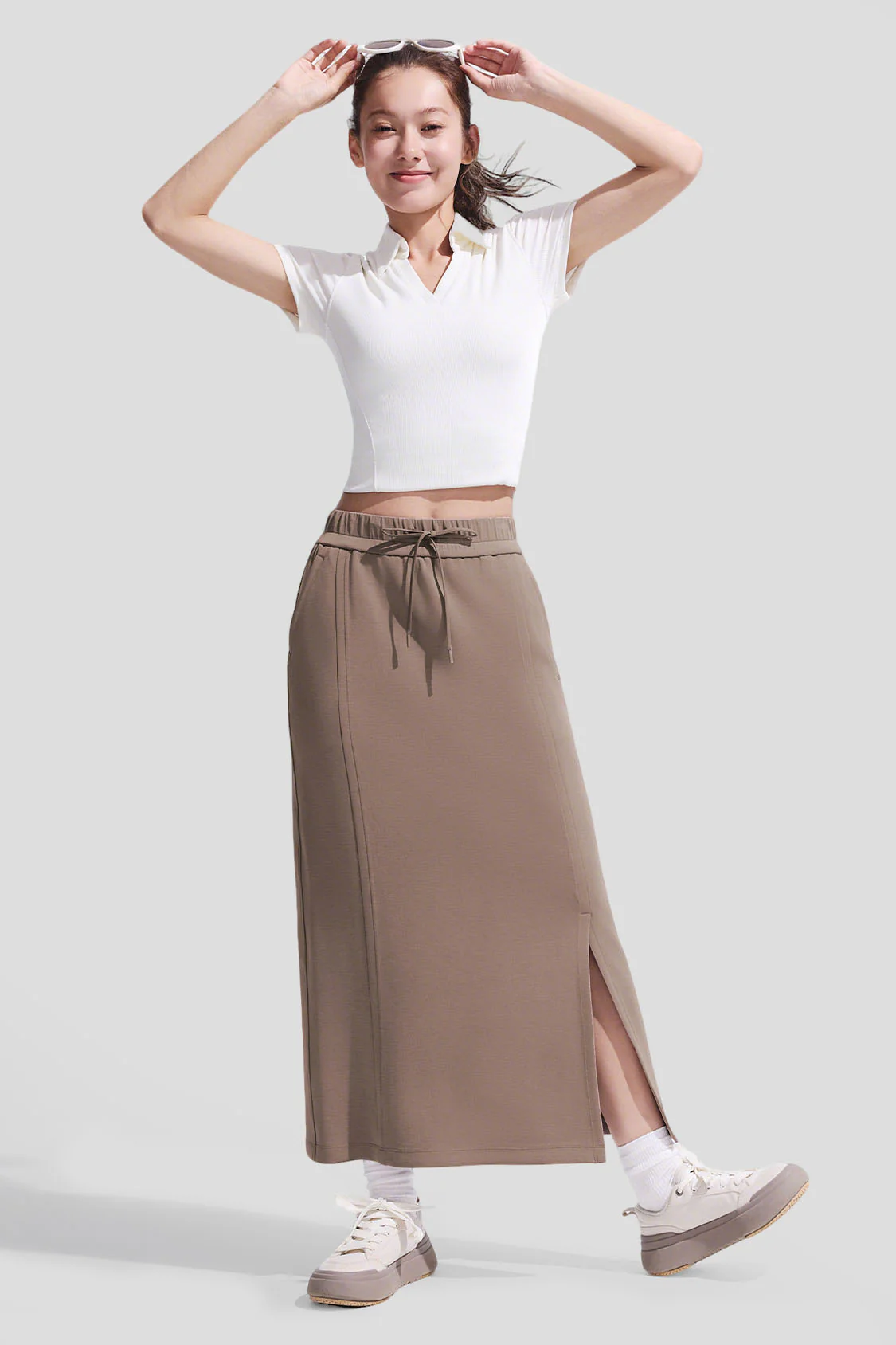 Women's Stretch Knit Straight Skirt EL004 - Image 3