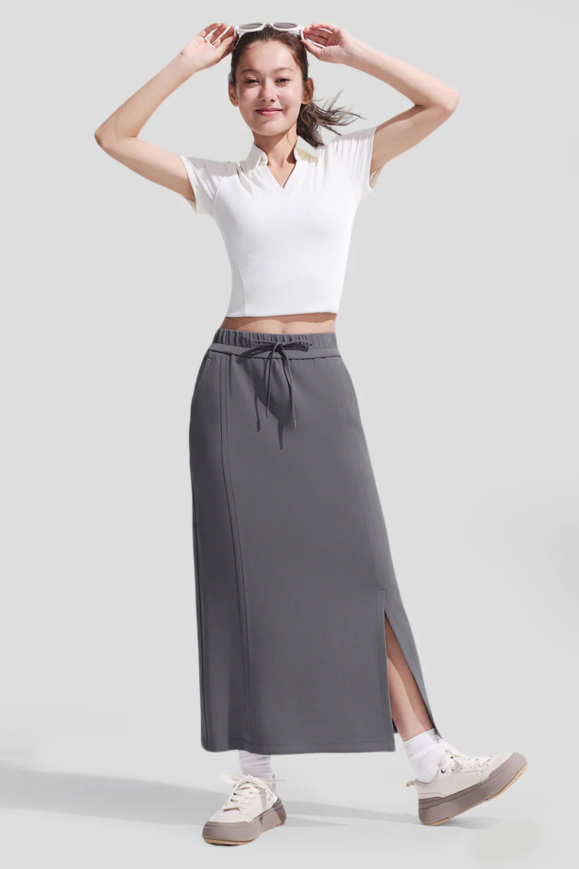 Women's Stretch Knit Straight Skirt EL004 - Image 6