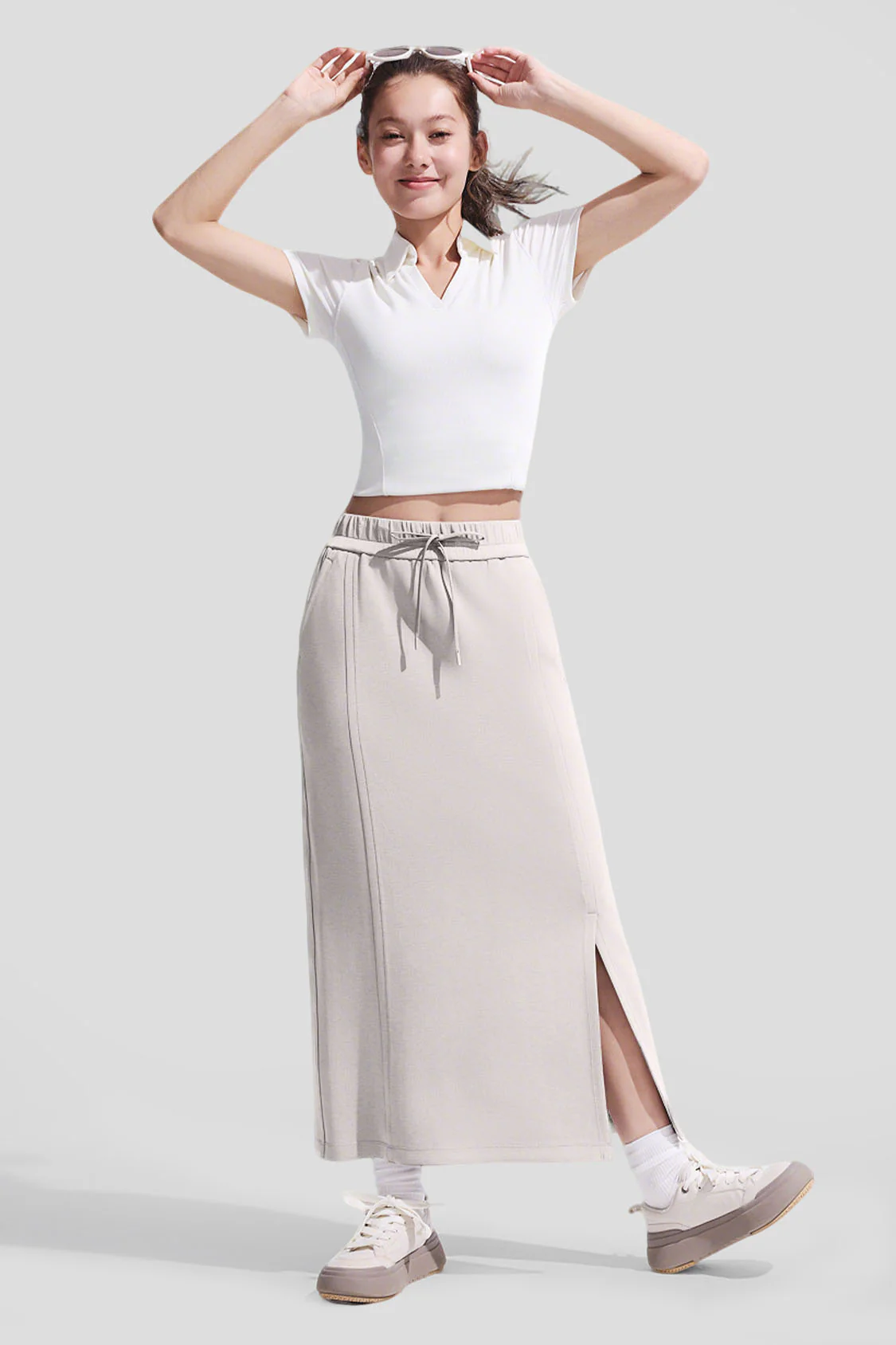 Women's Stretch Knit Straight Skirt EL004 - Image 9