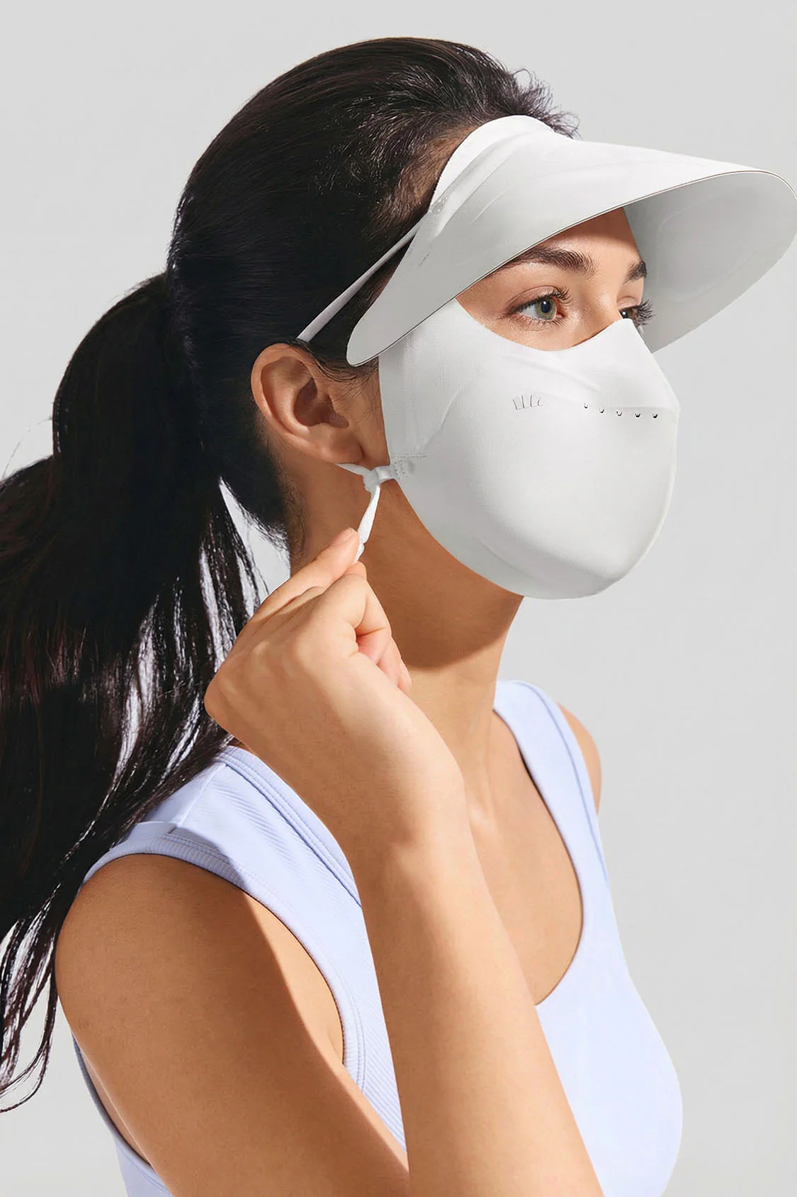 Women's Brimmed Sun Protection Face Cover UPF 50+ SS010 - Image 3