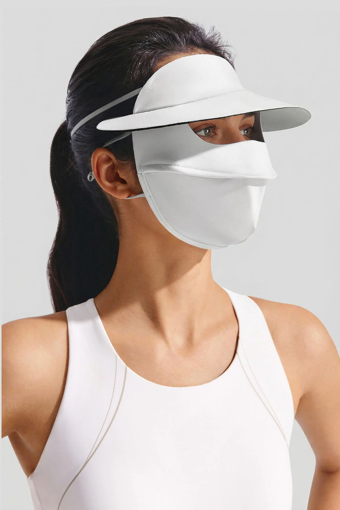 Women's Brimmed Sun Protection Face Cover UPF 50+ SS010 - Image 5