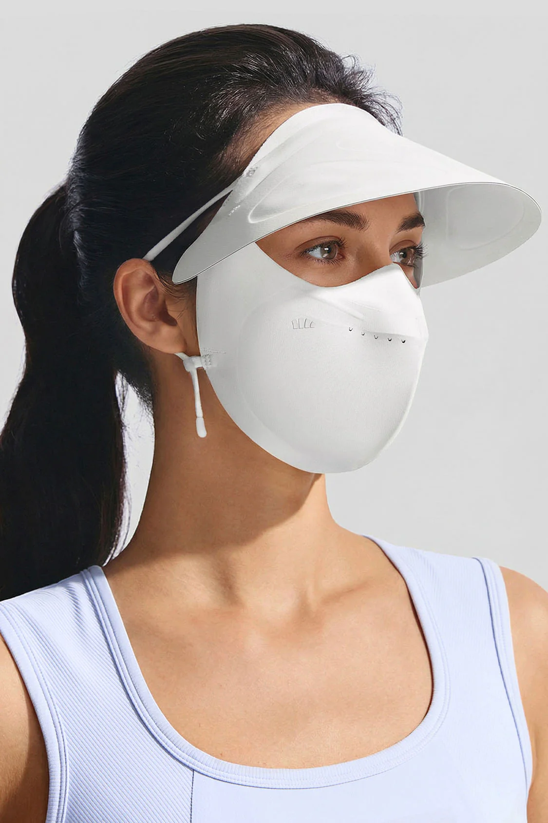 Women's Brimmed Sun Protection Face Cover UPF 50+ SS010 - Image 6