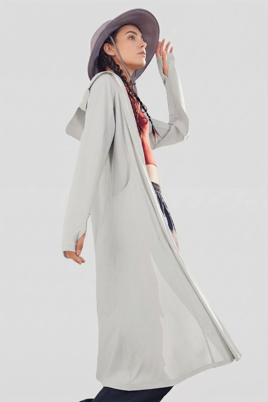 Women's Longline Cooling Sun Protection Jacket UPF 200+ AL902 - Image 14