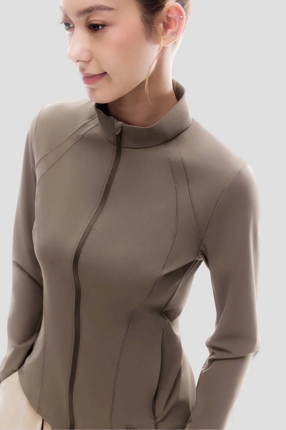 Women's Slim-Fit Sun Protection Jacket with Stand Collar UPF 50+ AL013 - Image 9