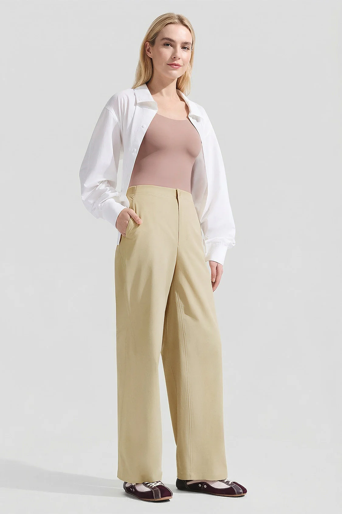 Women's Stretch Straight Leg Pants UPF 50+ EL001 - Image 3